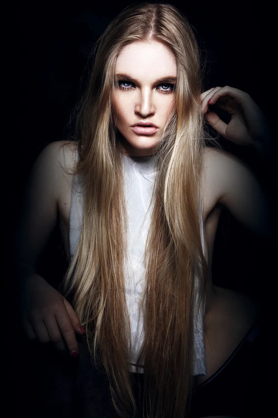 Portrait beauté réalisé en studio
